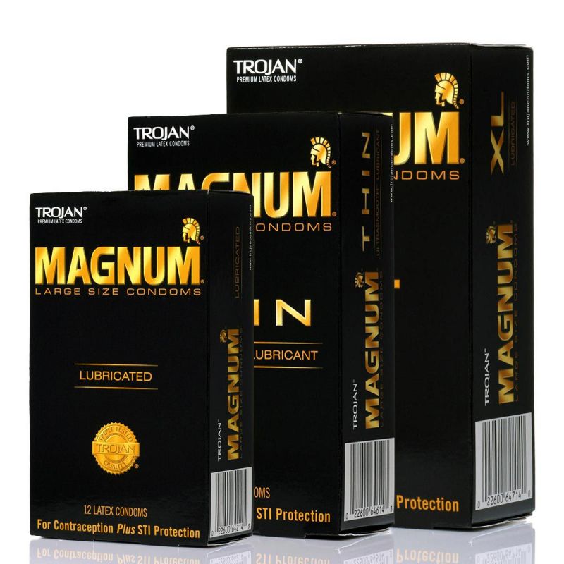 Préservatif Trojan Magnum, XL, Thin, Bareskin, grande taille x10